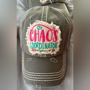 Boutique style hat- new with tags. “Chaos coordinator”